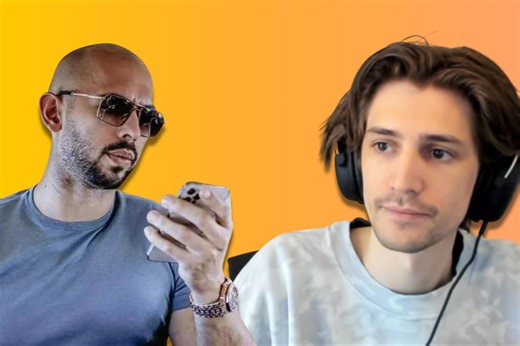 xQc reacts to hilarious meme of him dancing with Andrew Tate