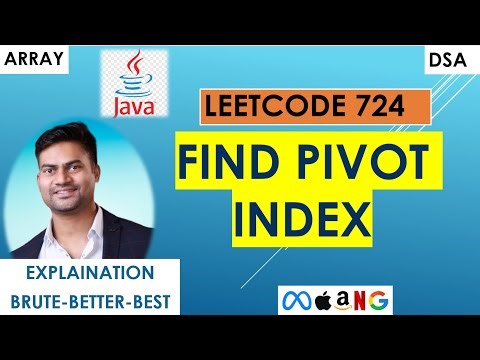 Find Pivot Index – LeetCode 724 Solution in Java | Brute-Better-Best