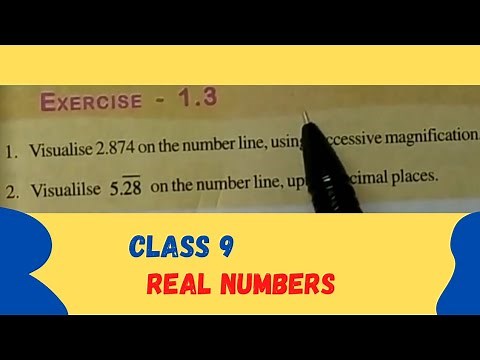 Visualise 2.874 and 5.28 bar on the number line, using successive Magnification| class 9| Ex - 1.3