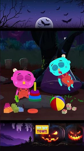 Five Funny Zombies Jumping On The Bed #shorts #spookycartoon