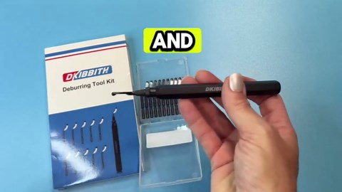 Deburring Tool Set 11 Pieces of High Speed Steel Rotary Burr Removal Blades, Ideal for Deburring Tool,1 Black Handle