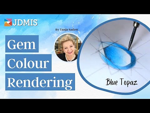 💎✏️ Stunning Gemstone Colour Drawing in 15min | Learn Professional Jewellery Design with Tanja Sadow