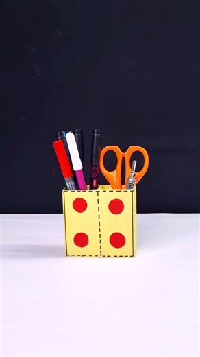 DIY Crafts | Don't throw your waste toothpaste box make this cool thing🤩, diy making a pen stand, how to make a pen stand, easy diy crafts, pen stand... | Instagram
