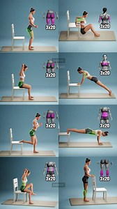 705K views · 7.6K reactions | 晴 Full-Body Chair Workout – No Jumping | DEMIC | Facebook