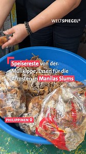 Sie essen das, was andere wegwerfen: Die Essensreste von Fast Food-Ketten 🍗 aus der philippinischen Hauptstadt. 🇵🇭 Oft ist es die einzige Chance für die Menschen in Manilas Armenvierteln eine volle Mahlzeit zu sich zu nehmen. Für manche kann der Verkauf von Pag Pag aber auch ein Ausweg aus der Armut sein. Wir waren in Manilas Slum „Happyland“ unterwegs. #Happyland #Manila #Philippinen #PagPag | Weltspiegel