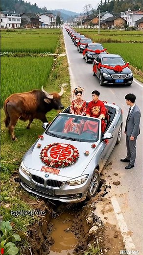 Brother-in-law got his BMW car stuck in a ditch.! #FunnyShorts #ChubbyChampa #champa #shorts