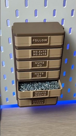Modular Desk Drawer with Push-Lock Mechanism - No handles Just push #3dprinting #organizer #diy