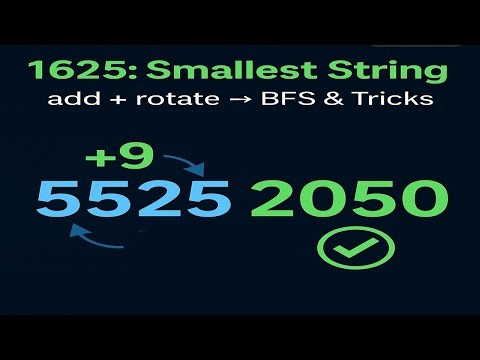 Leetcode 1625. Lexicographically Smallest String After Applying Operations