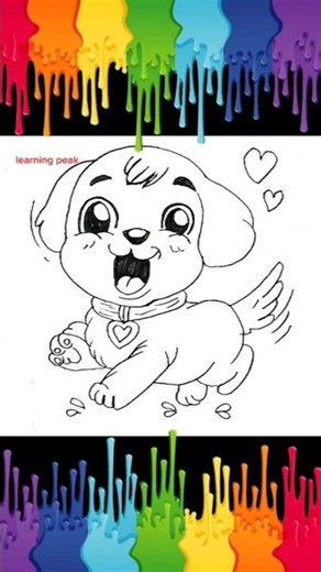 How to draw lovely 😍 puppy 🐶 😍 Drawing for kids #kids#dog# dogs #puppy #puppylove #youtubeshorts