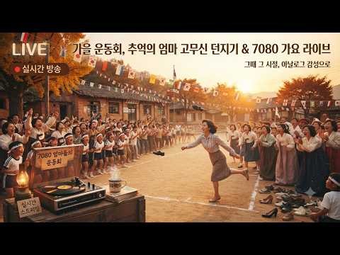 추억 속 국민학교 운동회 날의 풍경과 신나는 그때 그 노래, 그 시절 음악 🔴9/28 오전 음악LIVE🔴60~80년대 감성음악 #한국음악 #7080 #kmusic