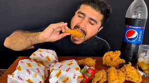 1.5M views · 44K reactions | ASMR MUKBANG KFC FRIED CHICKEN ZINGER BURGER AND DRINK | Eating ASMR | Facebook
