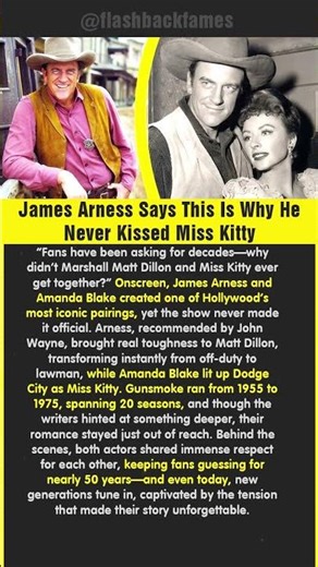 James Arness Says This Is Why He Never Kissed Miss Kitty #shorts #usashorts