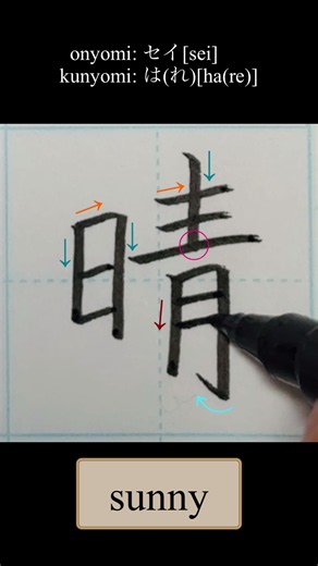 How to Write Kanji 晴: Stroke Order & Readings