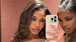Lori Harvey shows off her curves in a lace minidress on Paris trip
