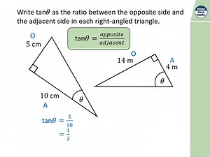 Aut10.2.3 - Use the tangent ratio to find missing sided lengths