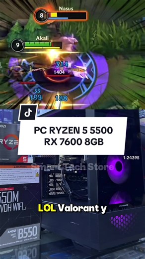 Juegos en PC RYZEN 5 5500 y RX 7600