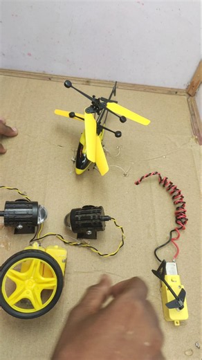 helicopter model and double fog light powering with using DC Motor which tyre_Dc Motor #diy #dc