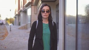 Young Woman Visually Impaired Cane Walking Stock Footage Video (100% Royalty-free) 1018352746 | Shutterstock