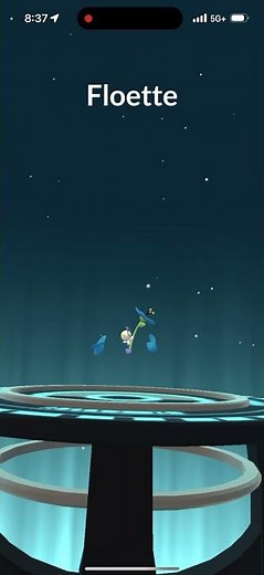 Evolving Shiny Blue Flower Flabébé Into Shiny Blue Flower Floette In Pokémon Go