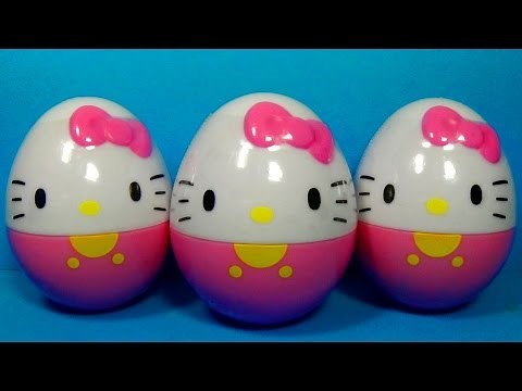 HELLO KITTY surprise eggs! Unboxing 3 eggs surprise Hello Kitty for Kids for BABY