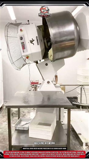 Industrial Dough Mixer Machine Processing 50 kg During Bakery Work