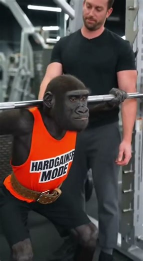 Skinny Gorilla's First Leg Day - Struggles with 45lbs 😭💪 So Relatable