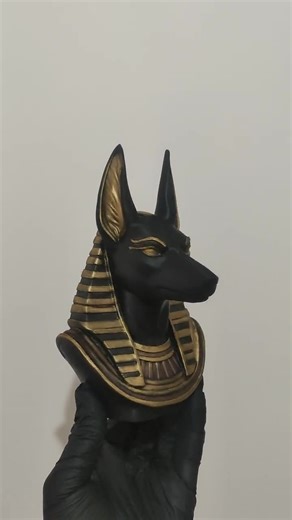 The Jackal Guardian, Anubis Bust, Ancient Egyptian God Sculpture - Etsy