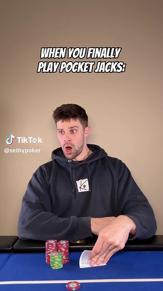 Gotta love pocket jacks 😀😂 #fyp #comedy #poker #skit #pokertok #texasholdem #sethypoker