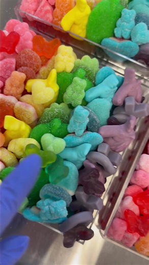 Luxury pastel rainbow candy board 🌈💕🍬 The chicest way to gift gourmet gummies. #RubyBond #LuxuryCandy #CandyBoard