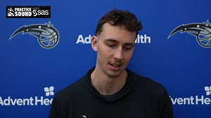 Franz Wagner speaks with the media. SAS Software | Orlando Magic