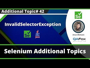 InvalidSelectorException - Selenium Exception Type