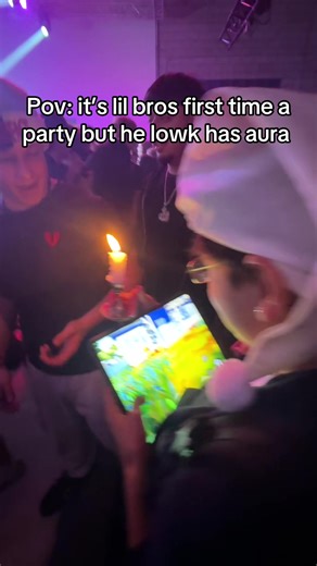 bro brings a candle everywhere he goes #party #funny #viral #lilbro | party