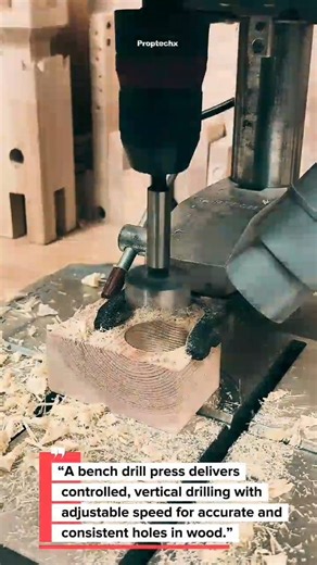Bench Drill Press Explained: Precision Wood Drilling in Action #DrillPress #Woodworking #Tools 2026