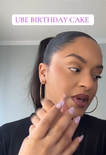 Viral UBE Birthday Cake #4u #fyp #grwm #hudabeauty #ubebirthdaycake