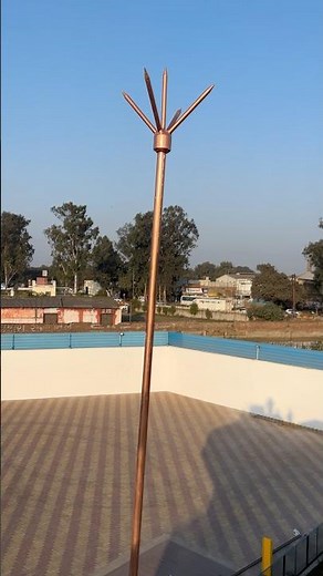 lightning arrester installation 🔥| solar panel safety #shortsfeed #electrical