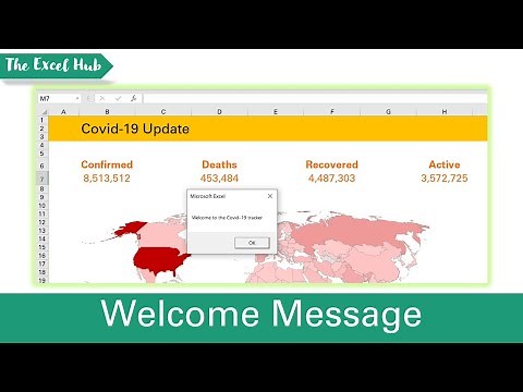 Display Welcome Message When Excel Workbook Is Opened Using Workbook Open Method - VBA Tutorial