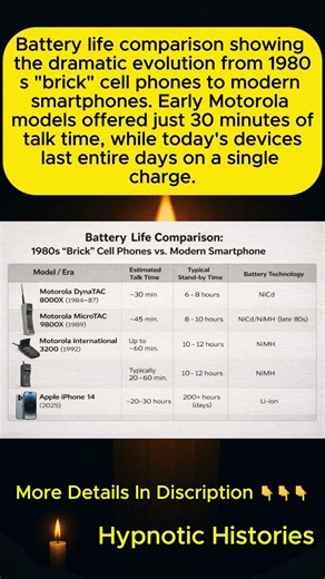 1980s Cell Phone vs Modern Smartphone - Battery Evolution!