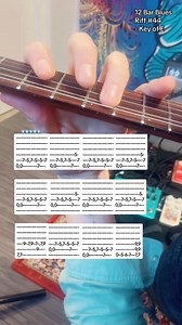 12 Bar Blues Riff on Guitar in the Key of E. #12barblues #bluesguitar #guitartabs #guitartok | Jamparkguitar