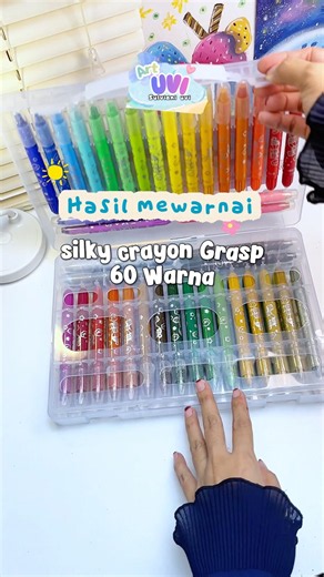 Hasil Mewarnai menggunakan Silky crayon grasp 60 warna 🤩