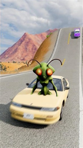 Cars 🚗 vs Alien Bug 👽🐞 – BeamNG.drive