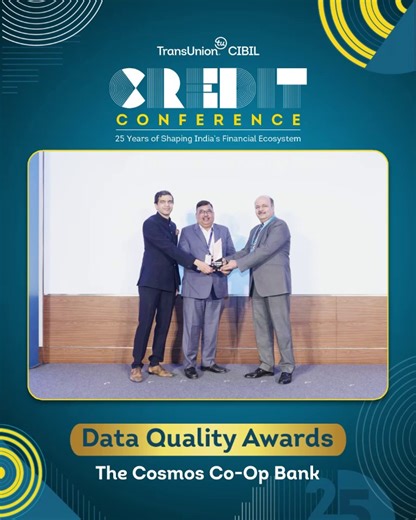 123 reactions · 4 comments | Honoring the leaders of data excellence in the Urban Cooperative sector at the TransUnion CIBIL Credit Conference 2025. Their commitment is shaping the future of retail lending. #DataQualityAwards #UrbanCooperativeExcellence #TransUnionCIBILCreditConference #25YearsOfCIBIL | CIBIL | Facebook