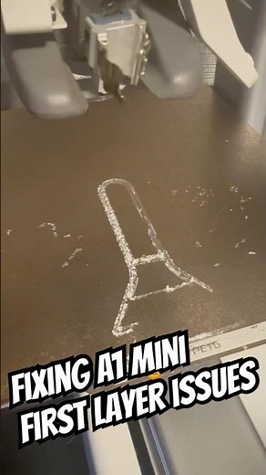 Fixing first layer issues on the A1 mini #3DPrinting #bambulab #a1mini #a1 #fixed #firstlayer