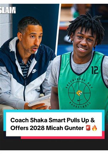 When Shaka Smart pulls up, you know you’re doing something right 🔥👀 2028 guard Micah Gunter picked up an offer from Marquette after averaging 25 PPG and 7 APG this weekend in North Carolina 🚨 @mikee @SLAM University @Max #slam #hshoops #basketball #fyp #college