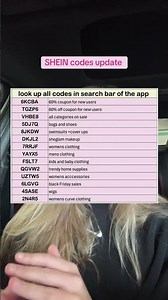 SHEIN Codes for your next order