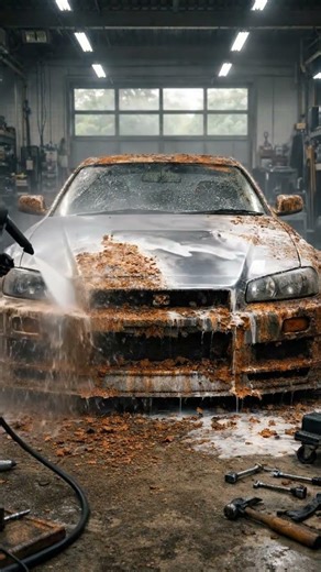 Nissan Skyline GT-R R34 — This Rust Cleanup Is Absolutely Mesmerizing #detailing #asmr #carlover