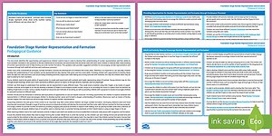 EYFS Maths Pedagogical Guidance: Number Representation and Number Formation