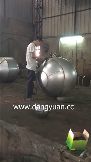 How to make Large Stainless Steel Holow Sphere? Making Production Methods ##architecturaldesign
