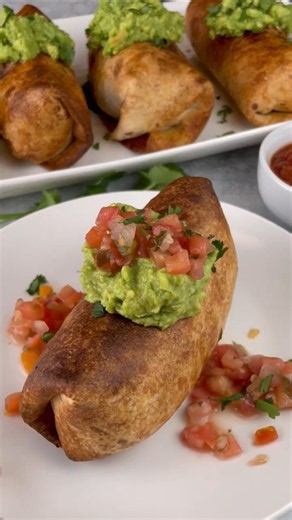 Air Fryer Chicken Chimichangas #chicken #airfryer #ad #cosori