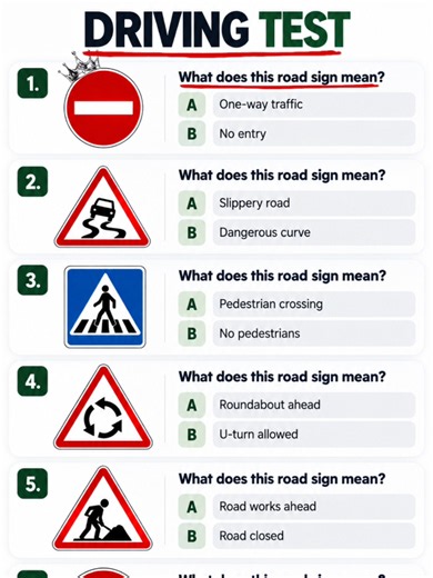 Road Sign Quiz: Test Your DMV Knowledge — How Many Did You Get Right?