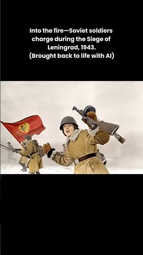 Colorized Historic WW2 Footage: Soviet Soldiers Charge During Leningrad Siege – 1943 #wwii #war